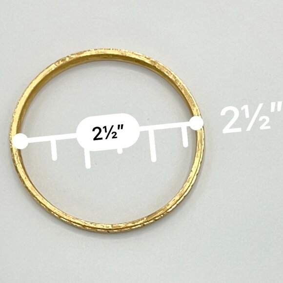 VENDOME Vintage Gold Tone Bangle Bracelet Ribbed Edged Signed Rounded Oval 1950s - Picture 9 of 9